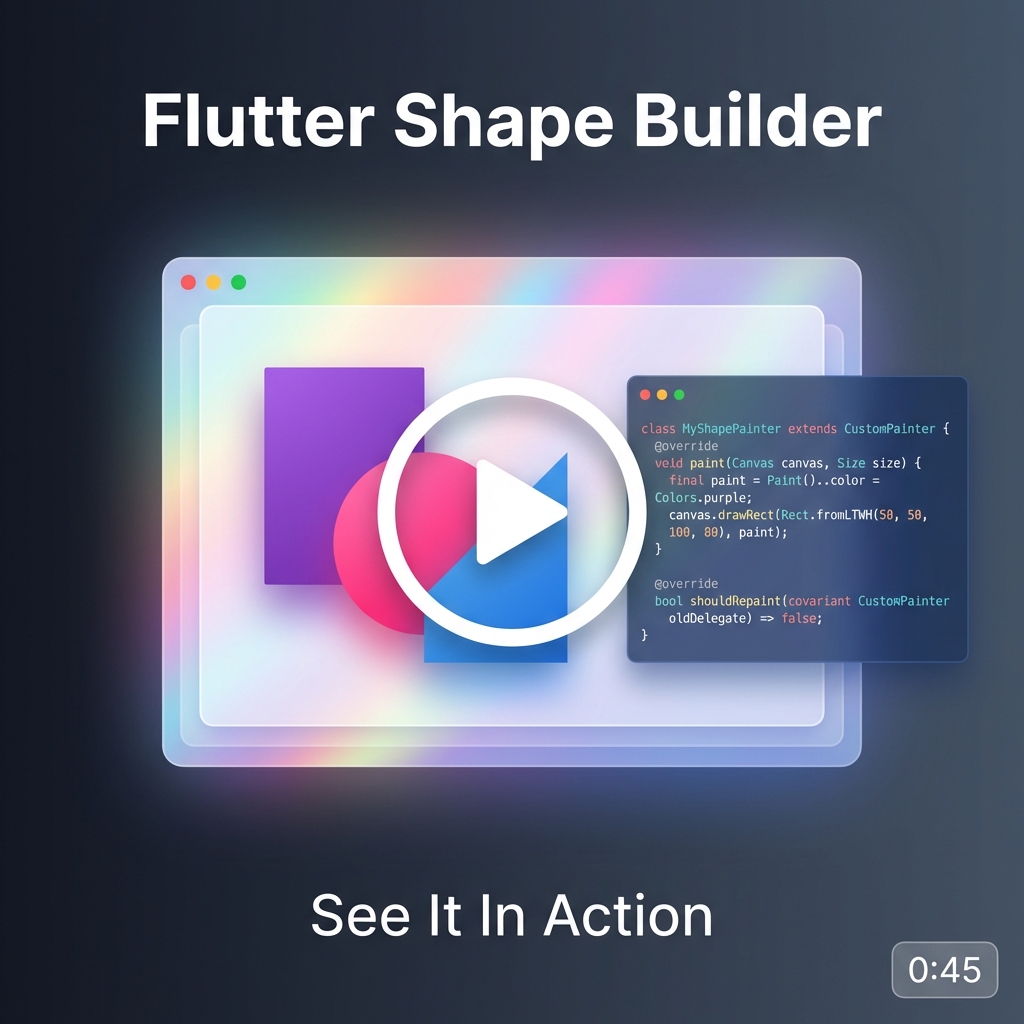 Flutter Shape Builder - Visual Path Designer for Flutter Developers